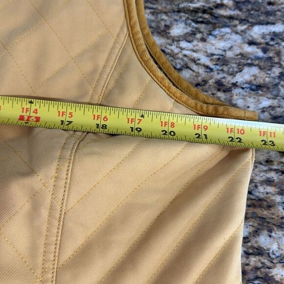 Orvis Mustard Yellow Women’s Mock Neck Quilted Vest Size XL - Picture 6 of 9